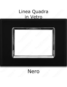 placca nera compatibile vimar plana vetro