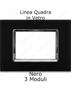 placca nera compatibile vimar plana vetro 2