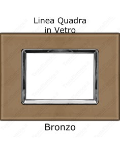 placchetta in vetro plana color bronzo