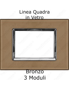 placchetta in vetro plana color bronzo 2