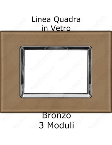 placca vetro bronzo plana