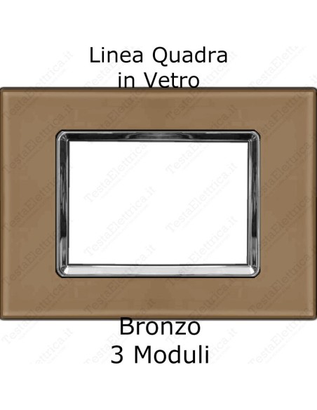 placca vetro bronzo plana