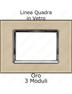 placca vetro vimar plana oro 2