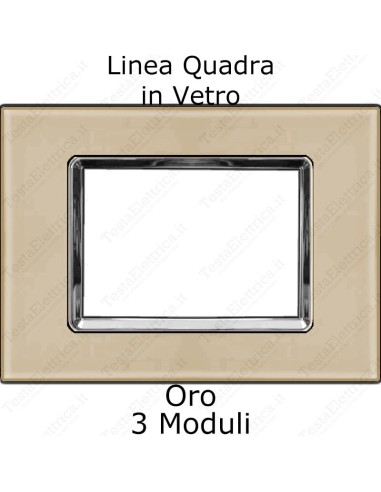 placca vetro compatibile vimar plana oro