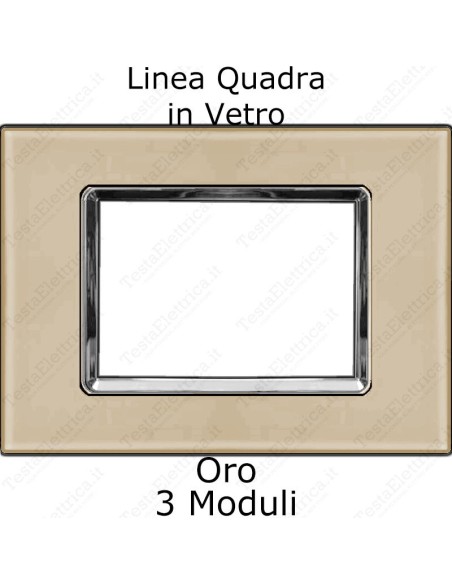 placca vetro compatibile vimar plana oro