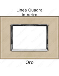 placca vetro vimar plana oro