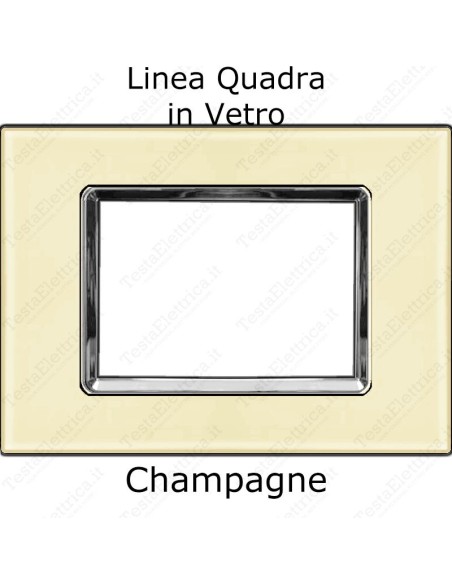 placca vetro compatibile vimar plana Champagne