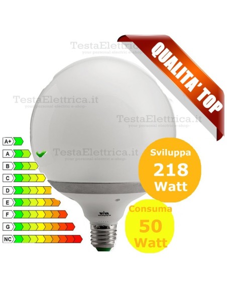 Lampadina a Neon Globo  E27 50 Watt  Wiva