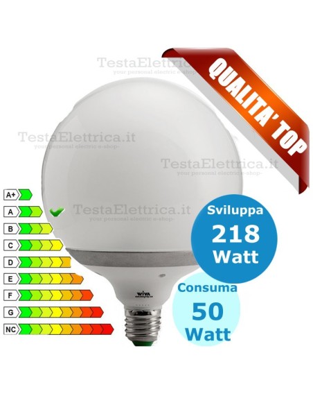 Lampadina a Neon Globo  E27 50 Watt  Wiva