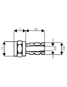 Connettore F per cavi TV 6,8 mm 2