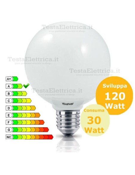 Lampadina a Neon Globo  E27 30 Watt  Beghelli