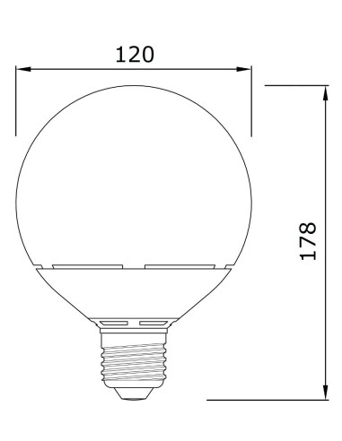 Lampadina a Neon Globo  E27 30 Watt  Beghelli
