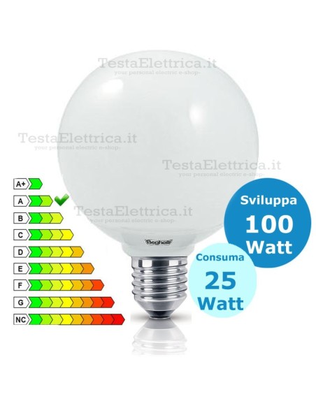 Lampada al Neon Globo  E27 25 Watt  Beghelli
