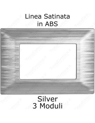 placca silver argento satinato compatibile matix ettroit