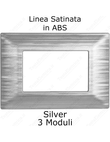 placca silver argento satinato compatibile matix ettroit