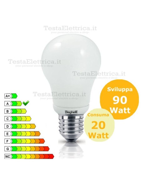 Lampada al Neon Mini Globo  E27 20 Watt  Beghelli