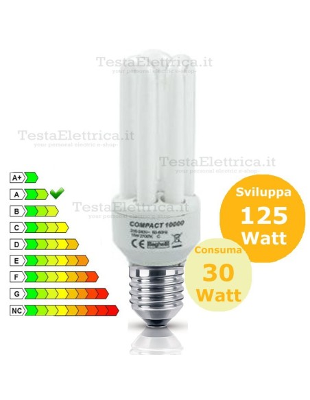 Lampada al Neon Tubolare  E27 30 Watt  Compact 10000 Beghelli