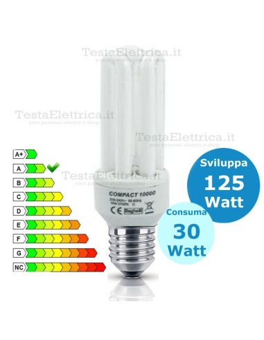 Lampada al Neon Tubolare  E27 30 Watt  Compact 10000 Beghelli