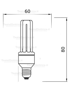 Lampada al Neon Tubolare  E27 30 Watt  Compact 10000 Beghelli 2