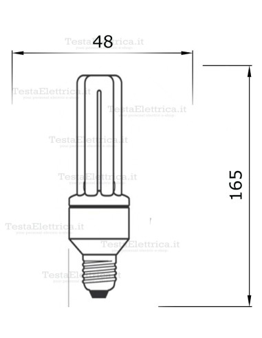 Lampada al Neon Tubolare  E27 25 Watt  Compact 10000 Beghelli