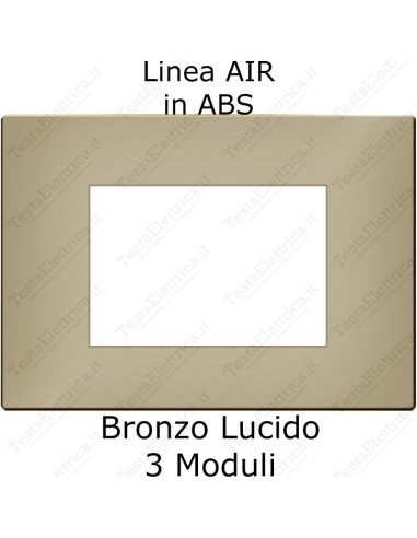 bticino axolute air compatibile placca 3 moduli 