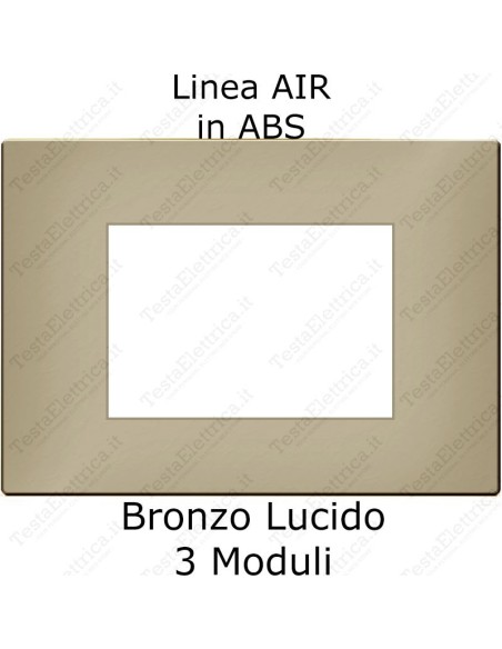 bticino axolute air compatibile placca 3 moduli 