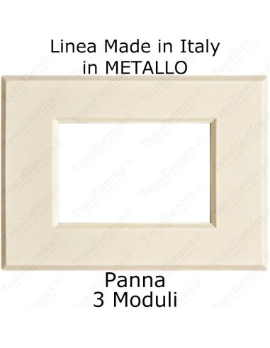 placca panna opaco cal in metallo compatibile plana made in italy