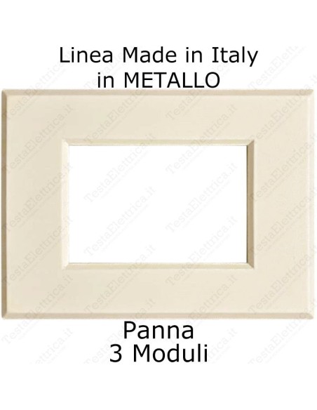 placca panna opaco cal in metallo compatibile plana made in italy
