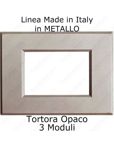 placca tortora opaco cal in metallo compatibile plana made in italy