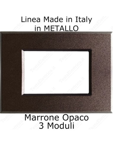 placca marrone cal in metallo compatibile plana made in italy