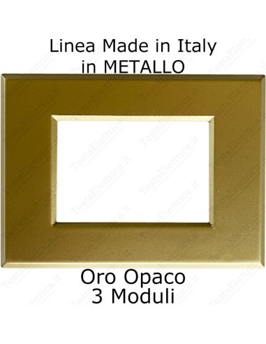 placca Oro Opaco cal in metallo compatibile plana made in italy