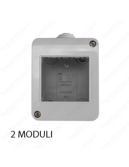 scatola contenitore IP da parete per interruttori e prese compatibili vimar plana