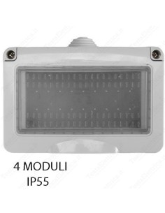 Scatola cassetta portafrutti 4 posti IP55 compatibile Vimar Plana