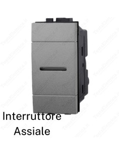 Interruttore assiale grigio compatibile con serie LivingL ight TECH