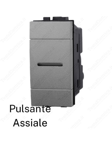 Pulsante assiale grigio compatibile con serie LivingL ight TECH