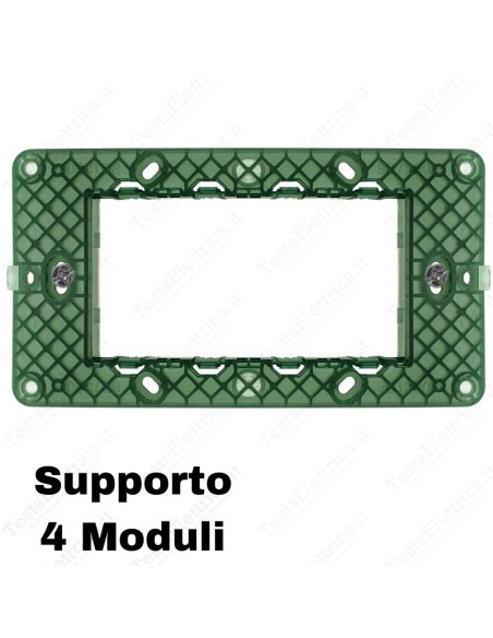 Supporto compatibile Vimar Plana 4 moduli