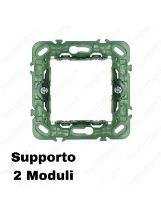 Supporto  2 posti compatibile Vimar plana