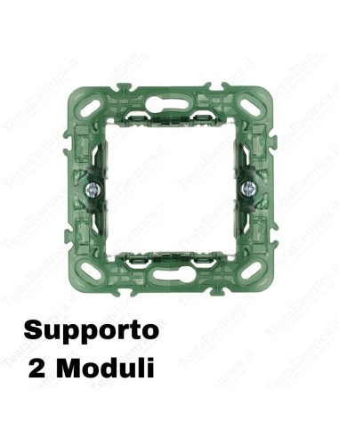 Supporto  2 posti compatibile Vimar plana