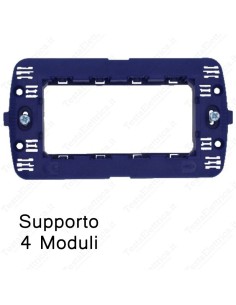 Supporto 4 posti compatibile con serie Bticino Living International e LivingLight