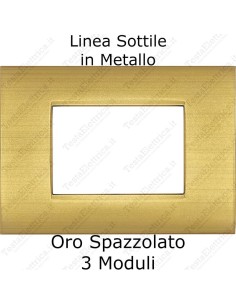 placca compatibile living AIR oro spazzolato 2