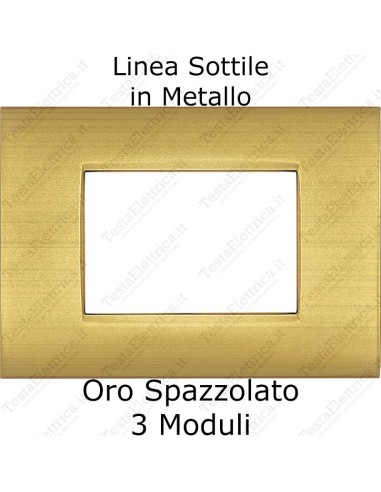 placca compatibile living AIR oro spazzolato