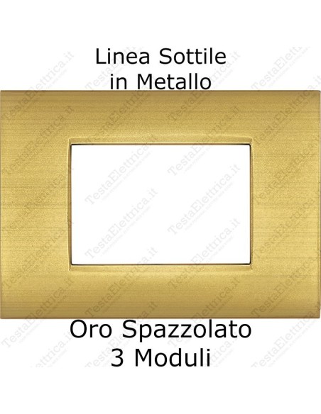 placca compatibile living AIR oro spazzolato