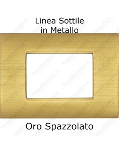 placca compatibile living AIR oro spazzolato