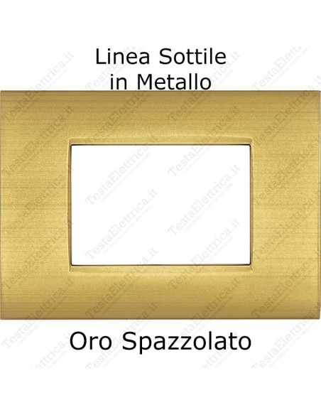 placca compatibile living AIR oro spazzolato