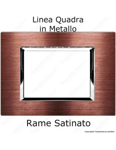 Placca rame in metallo compatibile bticino living light