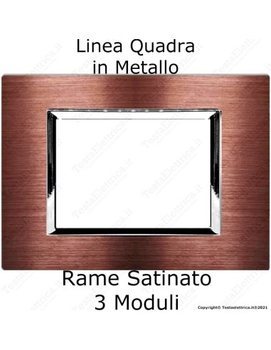 Placca rame in metallo compatibile bticino living light