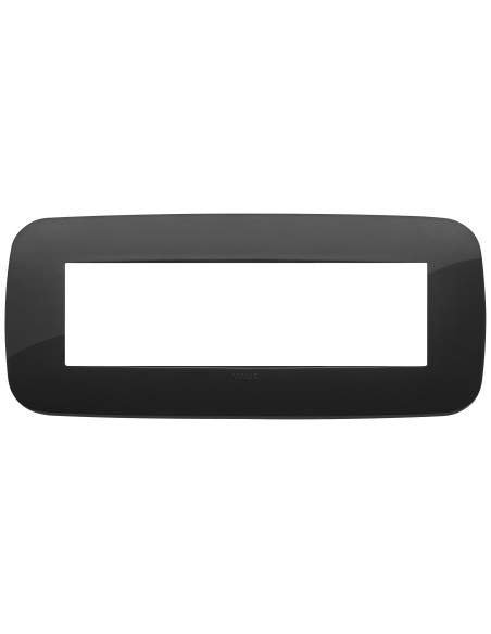 placca round  nera 6 posti vimar arke