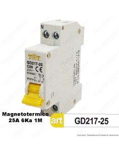 Interruttore Magnetotermico 1M 25A 220V Tot Electric