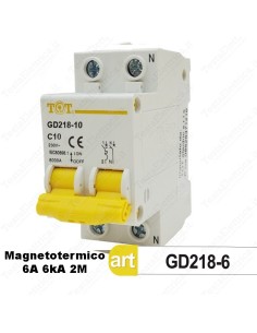Interruttore Magnetotermico 2M 6A  220V Tot Electric