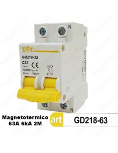 Interruttore Magnetotermico 2M 63A  220V Tot Electric